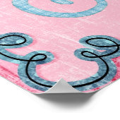 Filles de poster de nursery bébé enfants rose bleu (Coin)