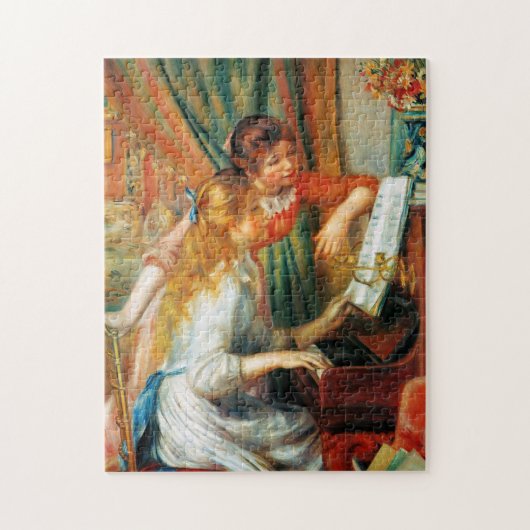 Filles de Renoir au puzzle de piano (Vertical)