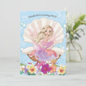 Filles De Sirène Sous La Mer Invitation Anniversai (Debout devant)