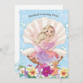 Filles De Sirène Sous La Mer Invitation Anniversai (Devant / Derrière)