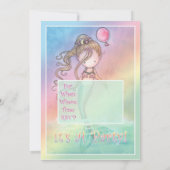 Filles de sirènes Invitations de fête d'anniversai (Dos)