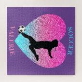 Filles de soccer Puzzle personnalisé (Horizontal)