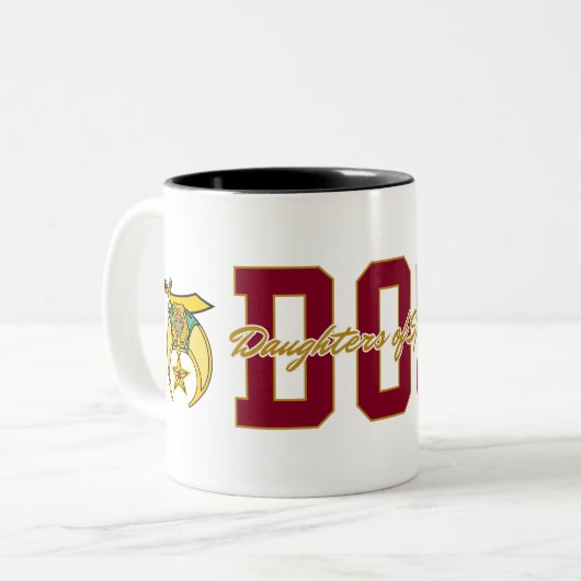 Filles de Sphinx (DOS) Mug à café à deux tons (Devant gauche)