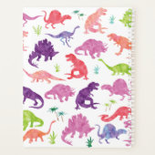 Filles Dinosaure rose violet Aquarelle T-Rex Enfan (Dos)