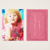 Filles d'un an Cartes photos d'anniversaire (Devant & derrière)
