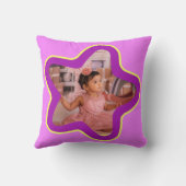 Filles étoile violette princesse nom et coussin ph (Verso)