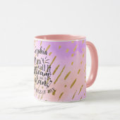 Filles Exam Succès Mugs Citations Motivationnelles (Devant droit)