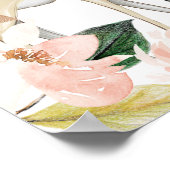 Filles Floral Baby shower de bois Affiche de bienv (Coin)