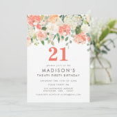 Filles florales peintes douces 21e Invitation d'an (Debout devant)
