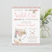 Filles Fox Baby Shower Invitations (Debout devant)