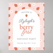 Filles fraises Premier anniversaire | AFFICHE DE B (Devant)