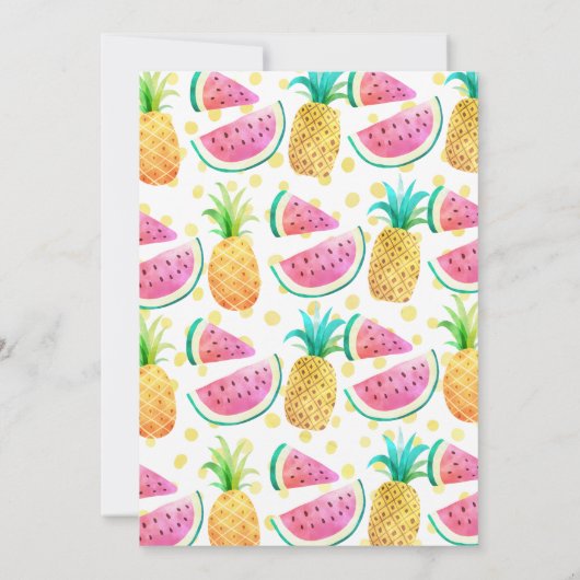 Filles Frutti Deux-tti 2e Invitation anniversaire (Dos)