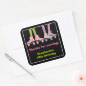 Filles funky Roller Skating Faver Stickers | Grand (Enveloppe)