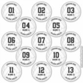 filles garçons volleyball 3 pouces sport stickers (Devant)