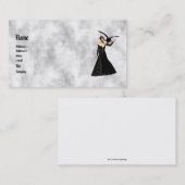 Filles gothiques : Carte de profil de sorcière rou (Devant / Derrière)