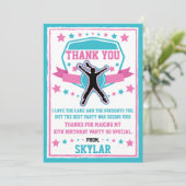 Filles guerrières Ninja rose et Carte de remerciem (Debout devant)