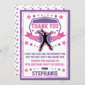 Filles guerrières Ninja rose et violet Carte de re (Devant / Derrière)