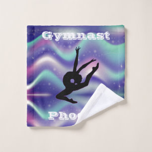 Filles Gymnastique Personnalisée Lavette violet se