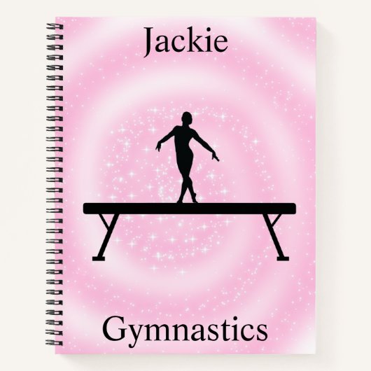 Filles Gymnastique Pink Sparkle Carnet (Devant)