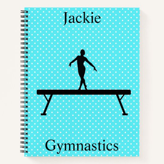 Filles Gymnastique Polka Dot Carnet Spiral (Devant)