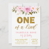 Filles invitation de premier anniversaire, Parties (Devant)