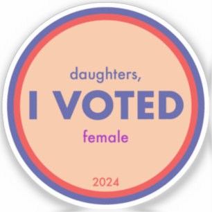 Filles J'Ai Voté Sticker Simple