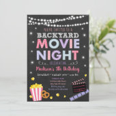 Filles Jardin Film Nuit Anniversaire Invitation (Debout devant)