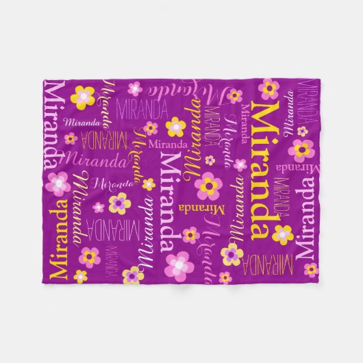 Filles jaune violet rose Miranda nom couverture (Devant (Horizontal))