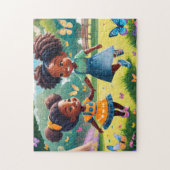 Filles Jouer 4 Puzzle audacieux et magnifique (Vertical)