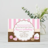 Filles Lait Rose Cookies Anniversaire Invitations (Debout devant)