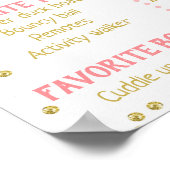 Filles Lapin Floral 1er Anniversaire Poster du Jal (Coin)