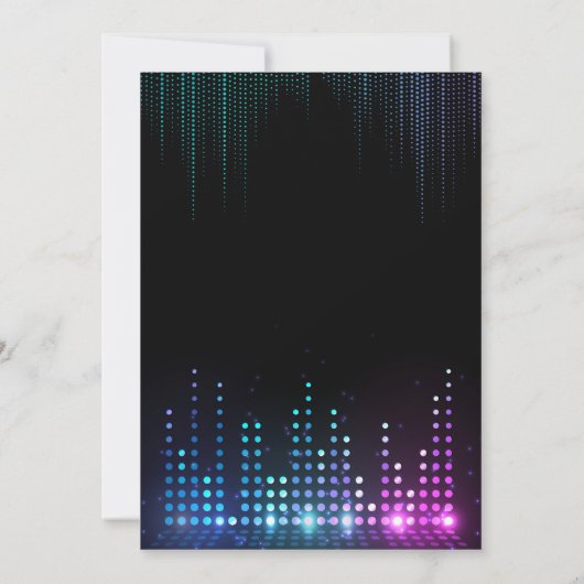 Filles Lumineuses Musicales Invitation d'anniversa (Dos)