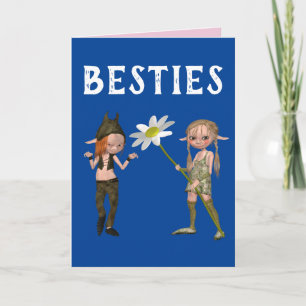 FILLES MEILLEURS AMIS ANNIVERSAIRE BESTIES CARTES 