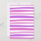 Filles mignonne Aquarelle Unicorne Invitation Anni (Dos)