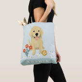 Filles mignonne Chien Chien Floral Enfants Sac fou (De près)