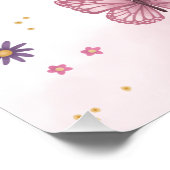 Filles mignonne papillon Affiche de bienvenue fête (Coin)
