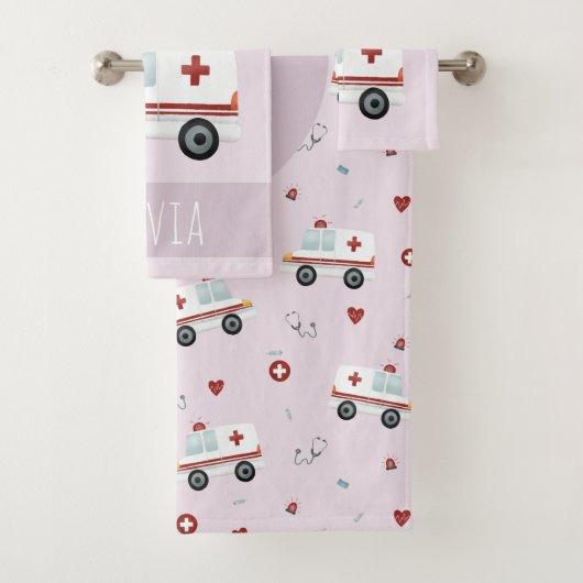 Filles mignonne rose Parade Ambulance Motif Enfant (En situation)