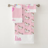 Filles mignonne rose Unicorne Motif Enfants (En situation)