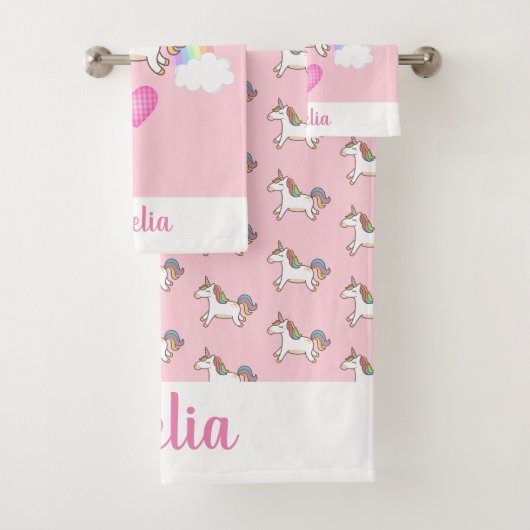 Filles mignonne rose Unicorne Motif Enfants (En situation)