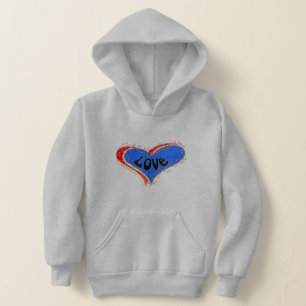 Filles mignonnes "Amour" Rouge Bleu Étoiles Coeurs