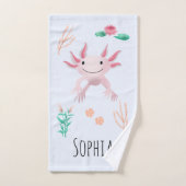 Filles mignonnes et moderne Motif Axolotl rose enf (Serviette à main)