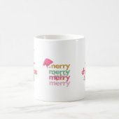 Filles mignonnes Joyeux Arbre de Noël Rose Mug (Centre)