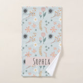 Filles mignonnes Pastel Floral Motif Enfants (Serviette à main)