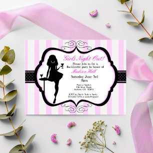Filles Night Out Bachelorette Invitation