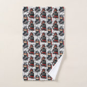Filles Ninja Anime avec motif de texte Design (Serviette à main)