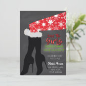 Filles Noël Cocktail Fête Invitation (Debout devant)