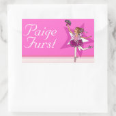 Filles nommées ballerine rose ballet id étiquette  (Sac)