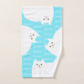 Filles nommées faites sur commande de chat mignon (Serviette à main)