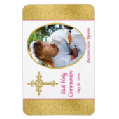 Filles Or Blanc rose Saint Communion Magnet photo (Vertical)