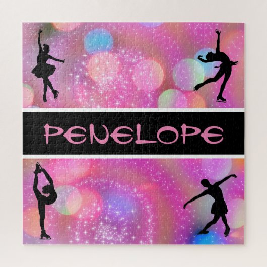 Filles Patinage artistique Puzzle personnalisé (Vertical)